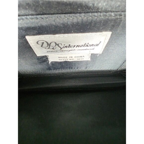 Vintage Black Velvet 3 in one Evening Clutch With Gold, Silver, Red Button Closu - Picture 6 of 13